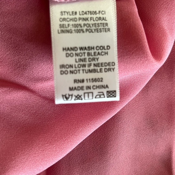 NWT Lush Brand Orchid Pink Floral Long Dress Women’s Size Small - Picture 11 of 16